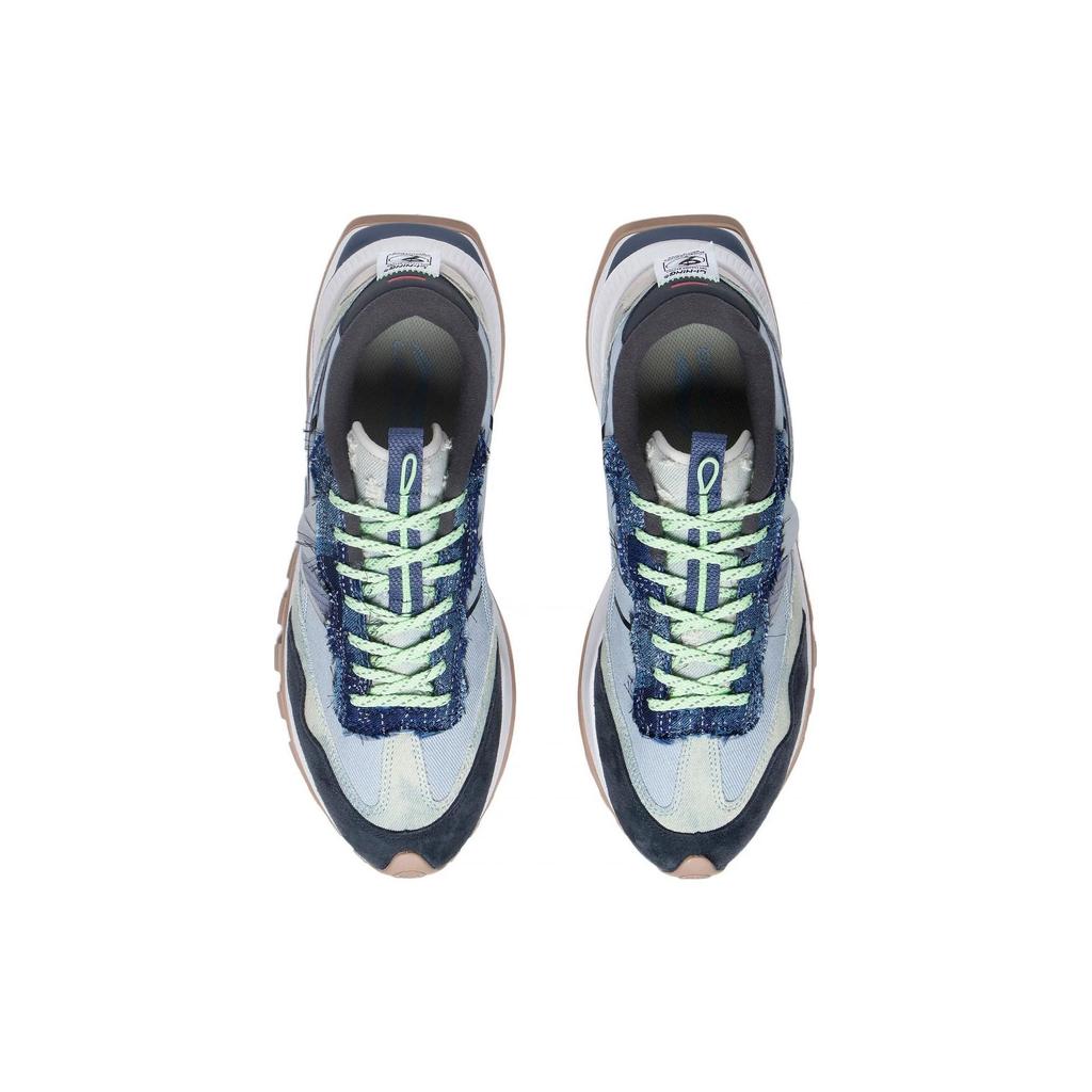 Li Ning Fangyuan Evo Non-Slip Wear-Resistant Breathable Reflective Low-Top Running Shoes Men Running Shoes Black Blue AGCS163-1