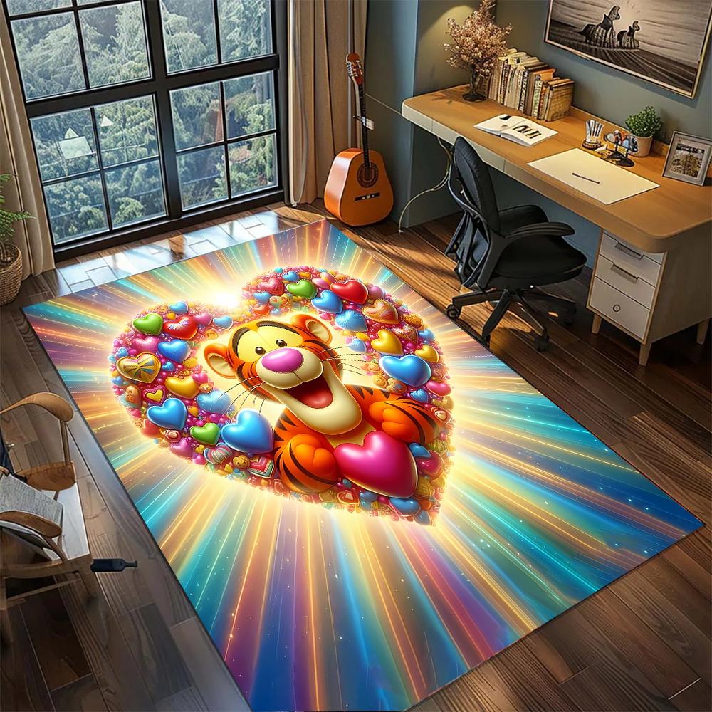 

Winnie the Pooh and Friends: Heartwarming Rug Carpet Large Area Rug Non Slip Washable Floor Mat Gamer Room Bedroom Home Decor 60x90cm