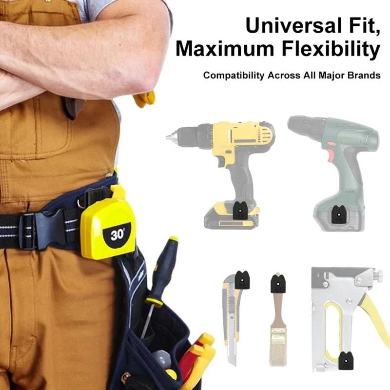 1 Stück Schnellverschluss Schnalle Hammer Schraubenschlüssel Elektrowerkzeug Hüftgurt Organizer Haken Universal Maßbandhalter Gürtelhalter Clip