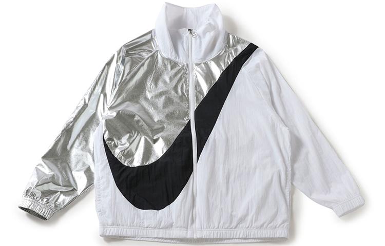 Nike Jacket Retro Sports Stand Collar Jackets Multicolor Women s White CQ8023-101 L