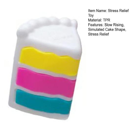 Slow Rising Cake Squeeze Toy Stress Relief Simulated Cake Pinch Toy Focus Aid Anti-anxiety Fidget Ball Hand Relaxation