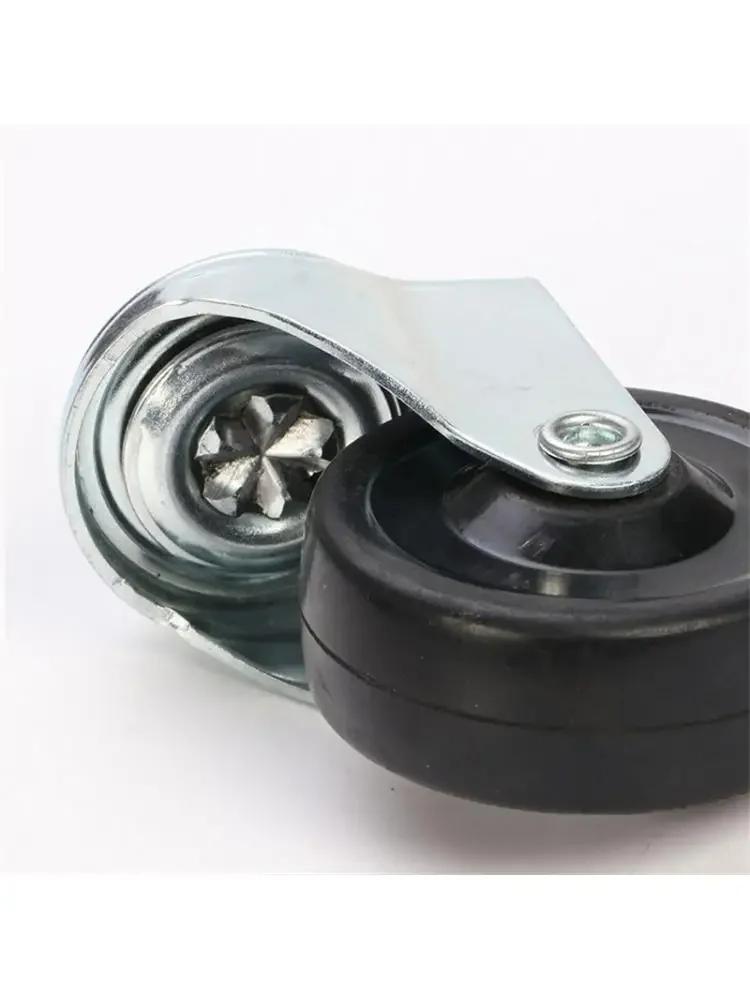 4 Pcs/Lot 2.5 Inch Caster M8/M10/M12 Wear-Resistant Truck Sliding Screw Rubber Universal Wheel Furniture / Cabinet Rolling