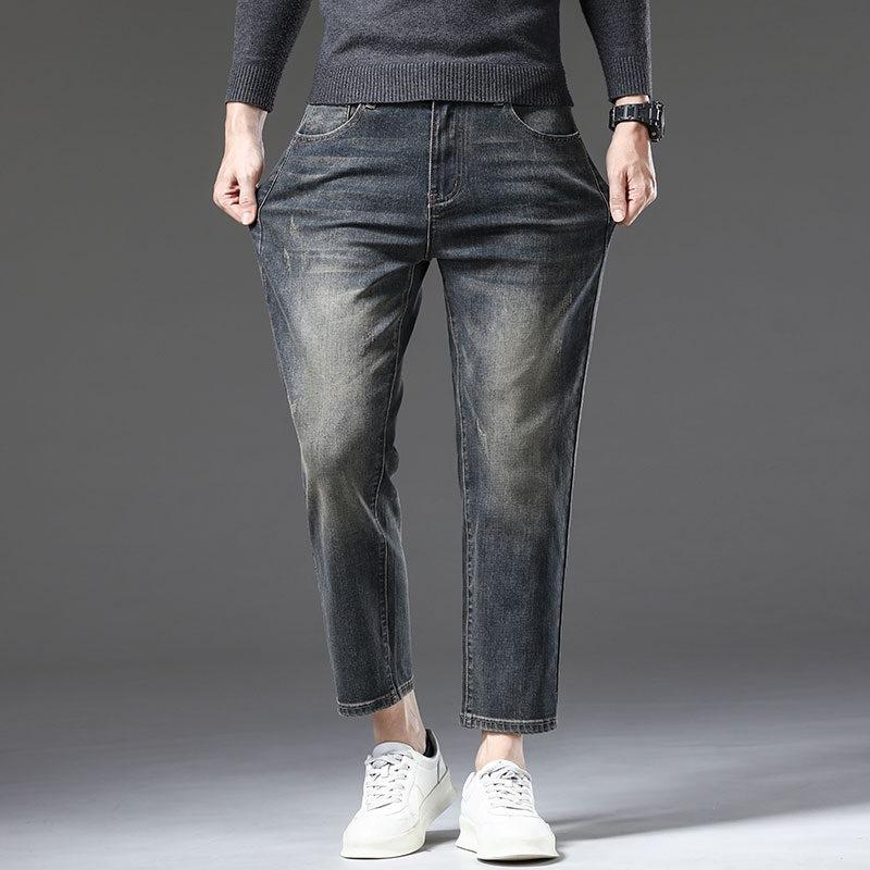 New Retro Jeans Men's Loose Straight American Stretch Casual