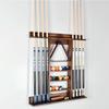 8-Cue Wall-Mounted Billiard Cue Rack