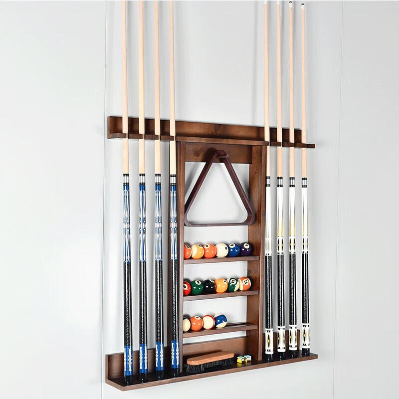 8-Cue Wall-Mounted Billiard Cue Rack