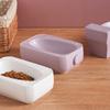 Toilet Shape Ceramic Cat Bowl Protects Cervical Spine Non-slip Funny Cat Feeder Food Grade Anti Vomit Pet Food Basin Home