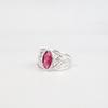 Natural Pink Rubellite Gemstone 925 Sterling Silver Jewelry Wedding Ring For Her CZR-3-4