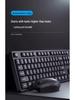 Black USB Wired Keyboard and Silent Mouse Set for Office or Gaming