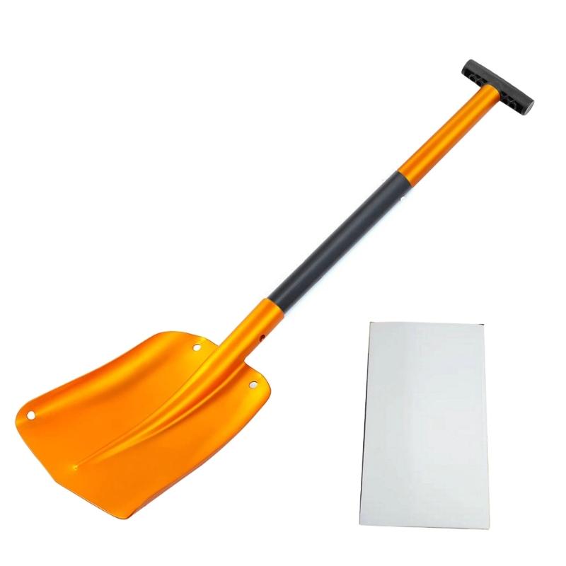 Collapsible Snow Shovel Aluminum Lightweight Snow Removal Tool Retractable 24.8'' to 32'' Snow Shovel