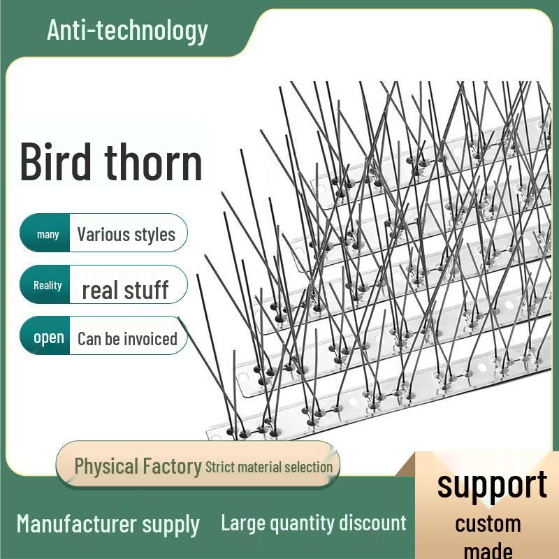 Stainless Steel Bird Spikes for Balcony: Deterrent for Pigeons and Cats