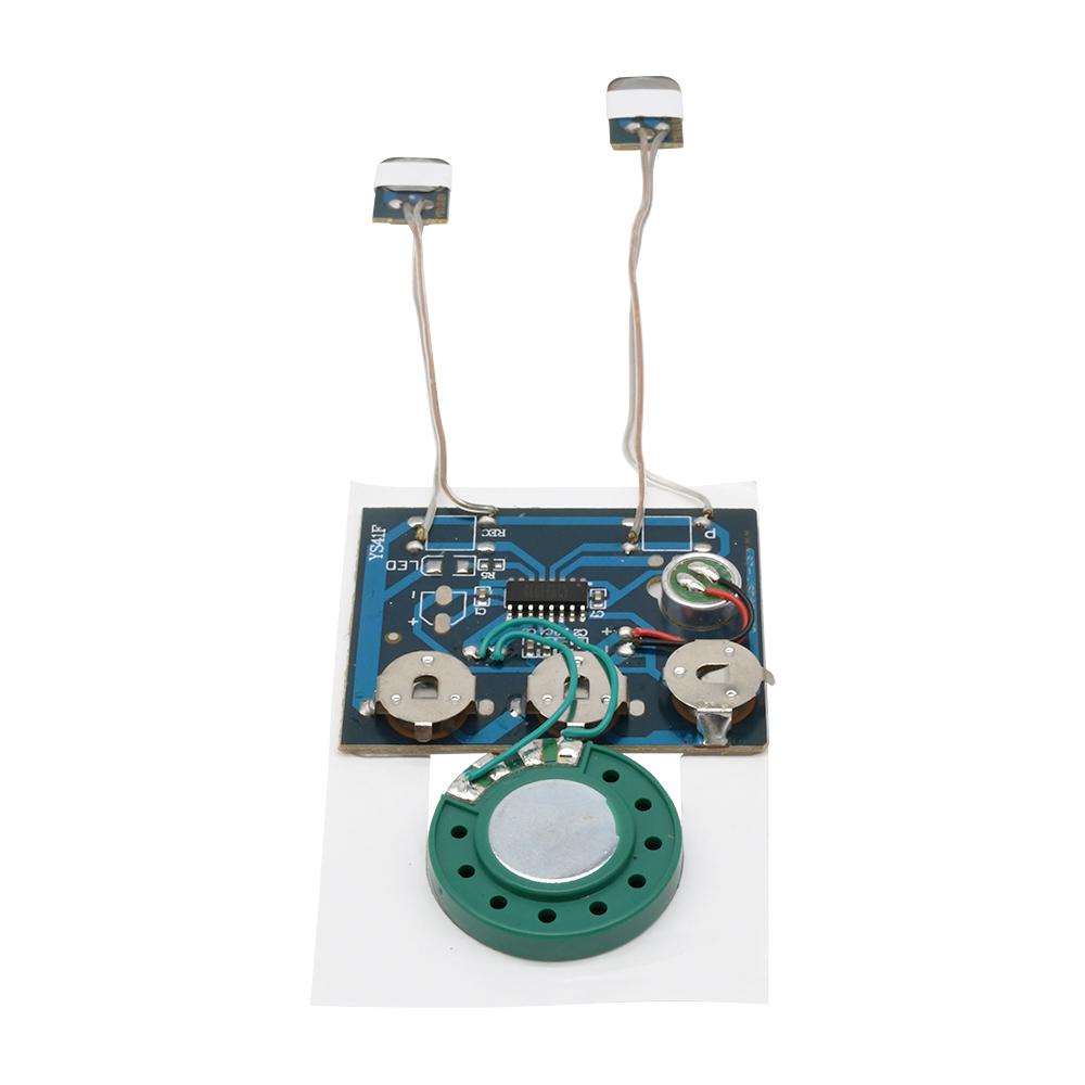 30s Audio Voice Recording Playback Module Button/Light Sensitive/Button Chip Audio Module with Extension Cord for Greeting Card