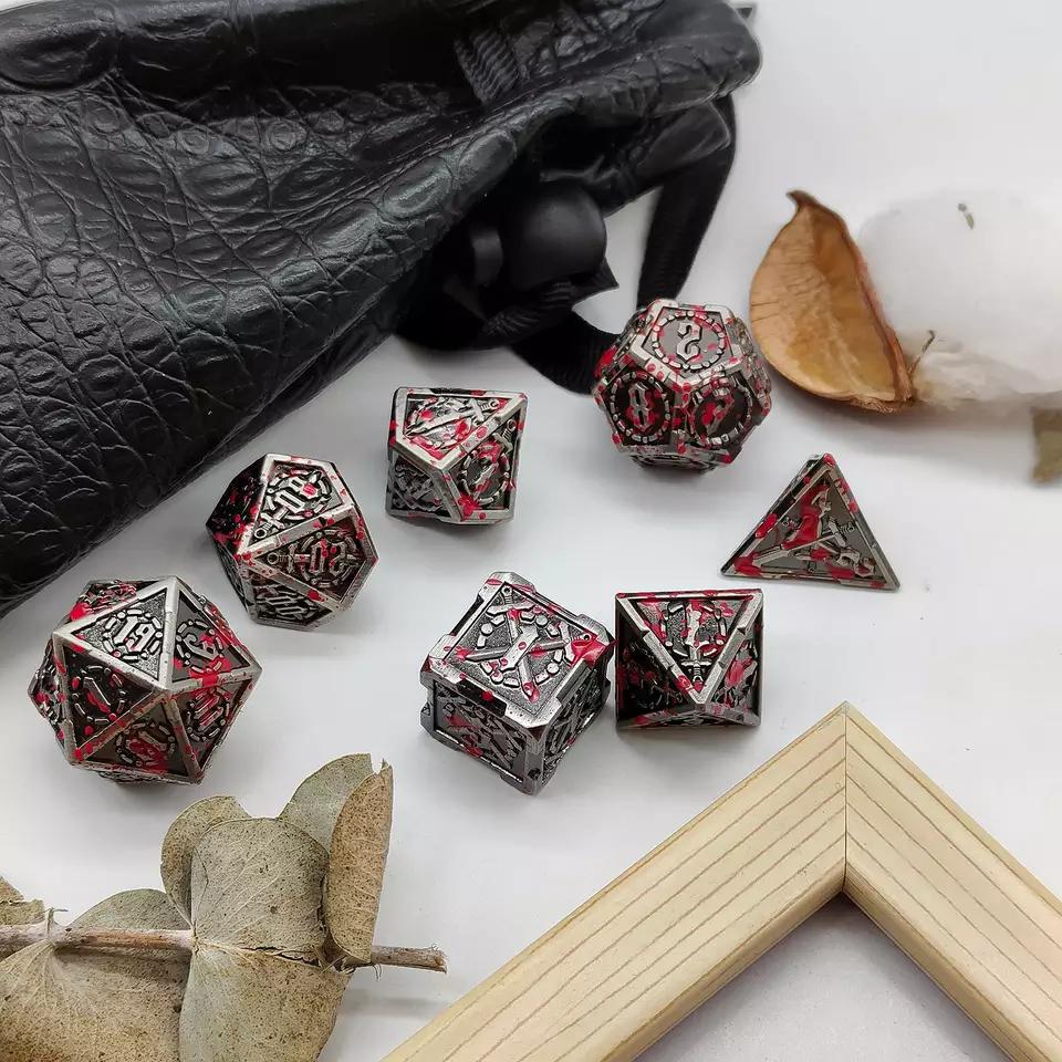 Paladin' Sacrifice RPG Dice Set of 7 Metal Dice