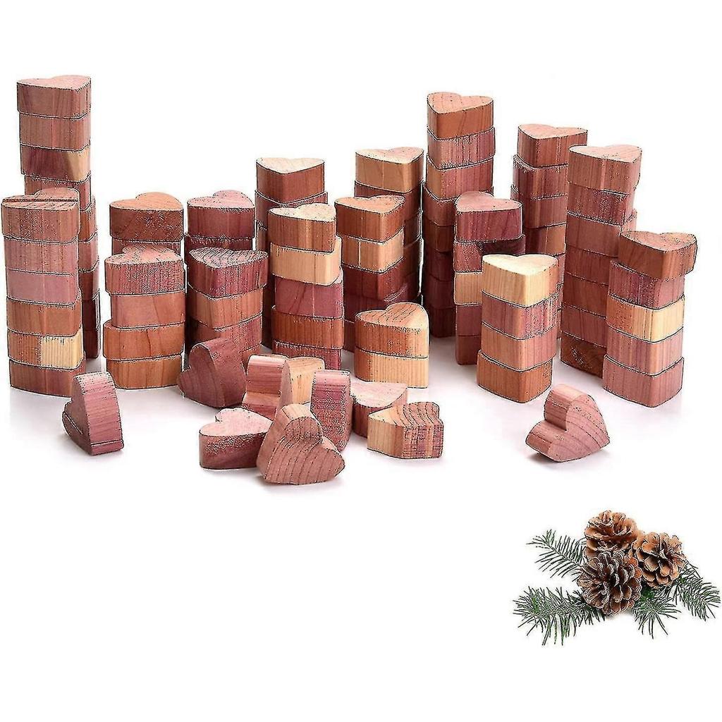 Lot de 100 Boules de Bois de Cèdre Répulsif contre les Mites Répulsif Textile pour Mites Cœur en Bois de Cèdre Naturel Sans Produits Chimiques, Piège à Mites Naturel Fo