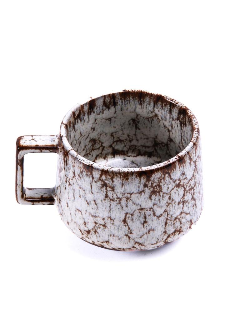 Retro Style 175ml Ceramic Coffee Cup with Handle for Home or Office