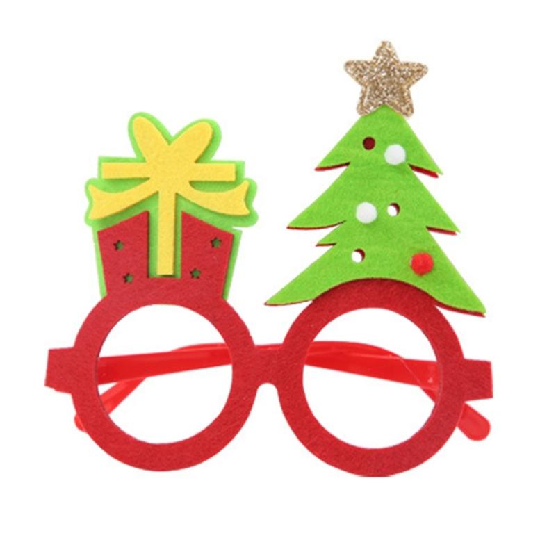 Novelties Funny Glasses,Christmas Glasses Frames Decorative Glasses Fluorescence Christmas Eyeglass Funny Christmas Glass