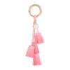 Korean Velvet Tassel Keychain Leather Tassel Pearl Pendant Car Ornaments Female Key Chain Plush Bag Pendant