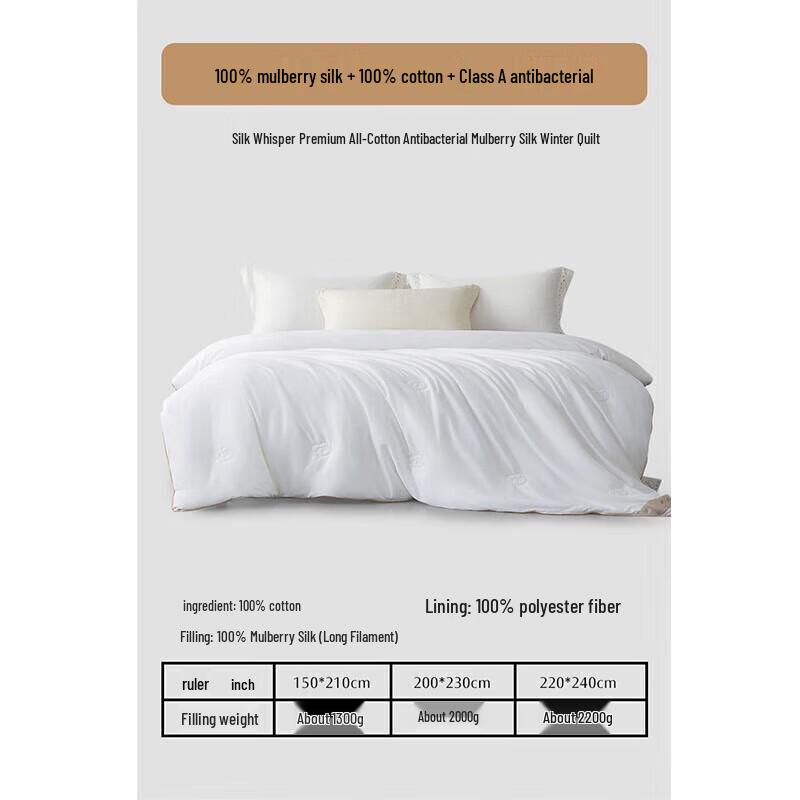 

Mercury Home Textiles 100% Mulberry Silk Winter Quilt