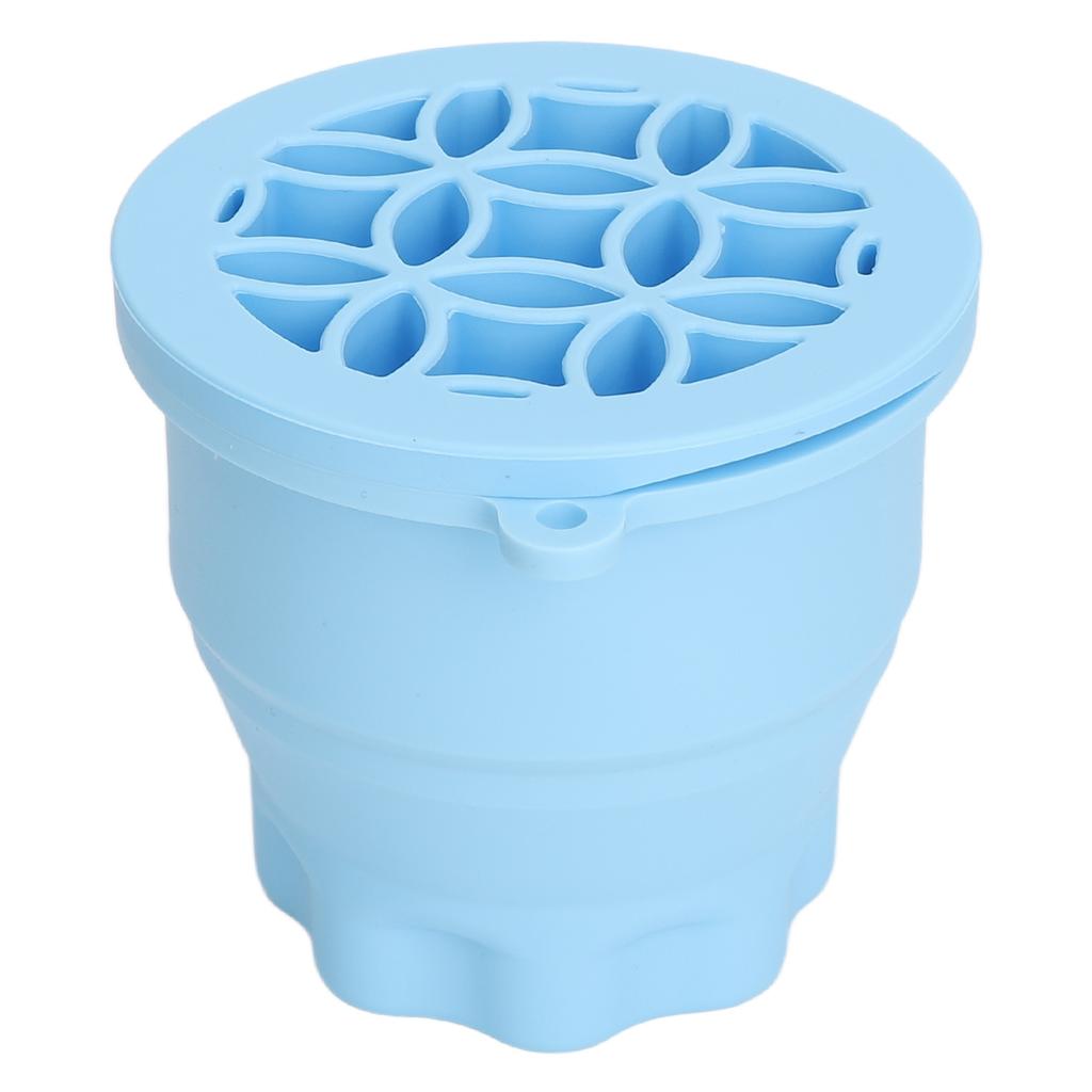 2 in 1 Makeup Brush Cleaning Mat with Brush Drying Rack Folding Space Saving Cosmetic Brush Cleaner Bowl