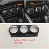 Steering Wheel / Gear Shift Panel / Water Cup Holder Cover Trim For Mazda CX-3 CX3 2016 - 2024 Carbon Fiber Accessories Interior