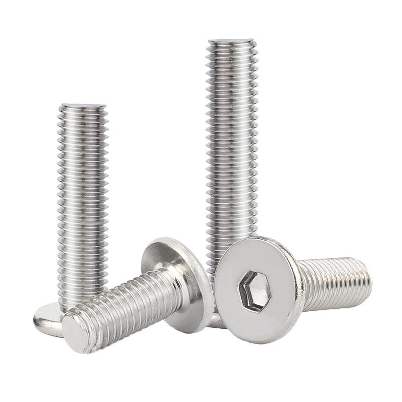 304 Stainless Steel Ultra-Thin Flat Head Hex Socket Bolt, M2-M12
