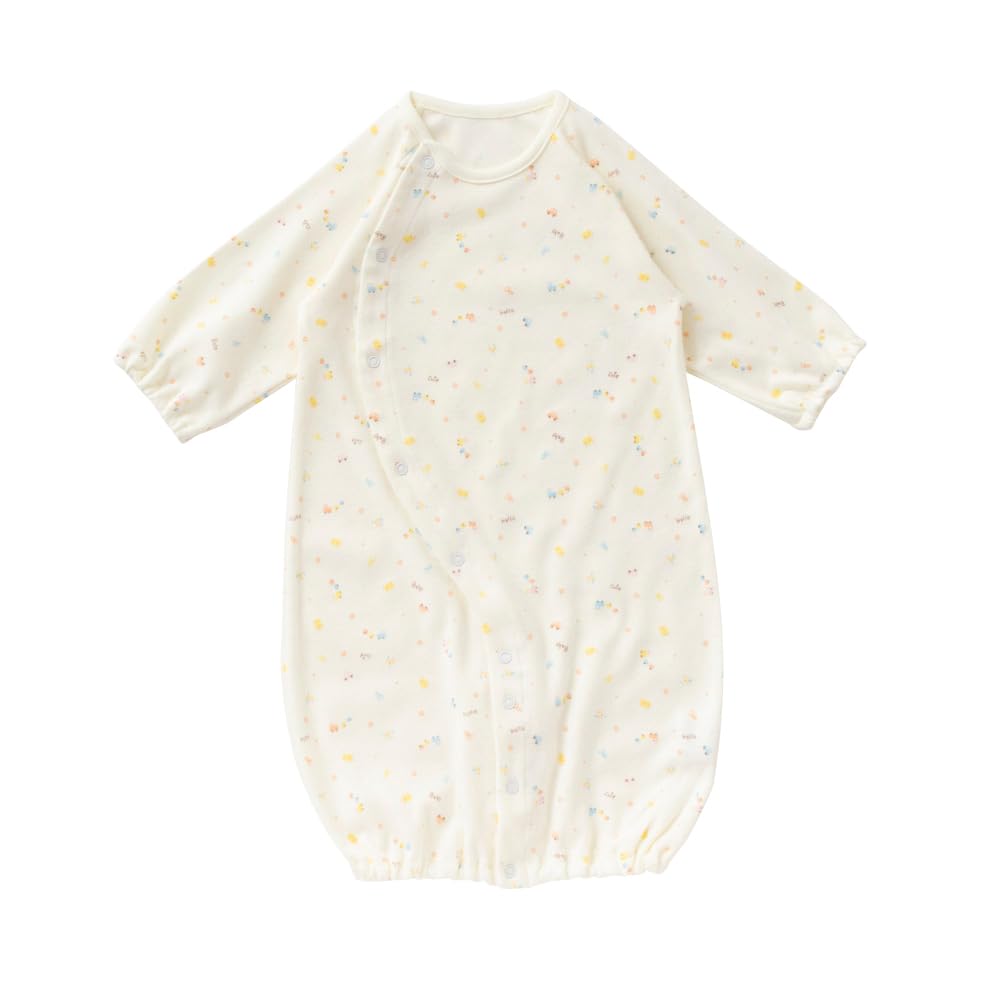 de Toy Pattern Smooth All Snap Newborn Baby Cotton Made in Japan for Autumn and [Cream Coco] Two-Way [Crotch Replacement/2way] 100% 50-70cm [Material