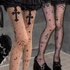 Vintage Y2K Lolita Music Note Piano Print Pantyhose for Women Sexy Stockings Korean Sweet Cool Hosiery Thin High Elastic Socks