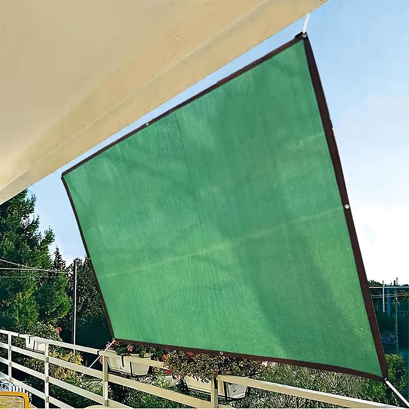 1PC UV Protection Outdoor Shade Cloth with Grommets Breathable & Lightweight Perforated Sun Shade Net for Patio Outdoor