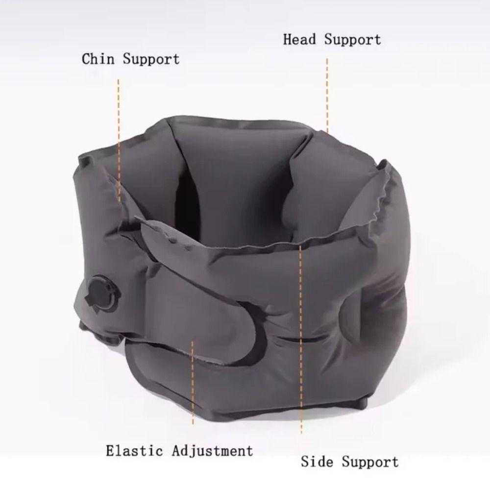 Manual Inflation Inflatable Neck Pillow Ultralight Breathable Travel U-shaped Pillow with Air Pump Comfortable