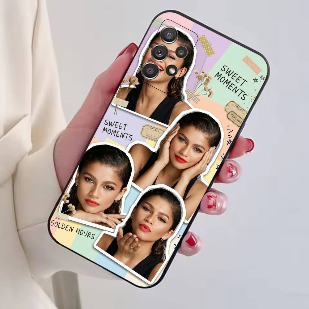 Z-Zendaya Hot Actress Phone Case For Samsung S25,S24,S21,S22,S23,S30,Ultra,S20,Plus,Fe,Lite,Note,10,Black Cover
