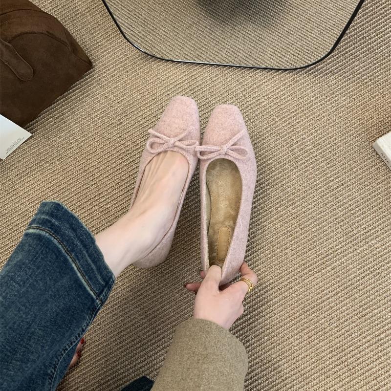 Mode Damen Ballerinas Mode Schleife Ballerina Loafers Schuhe Damen Runde Zehen Ballerina Flache Sneaker Damen Zapatos De Mujer