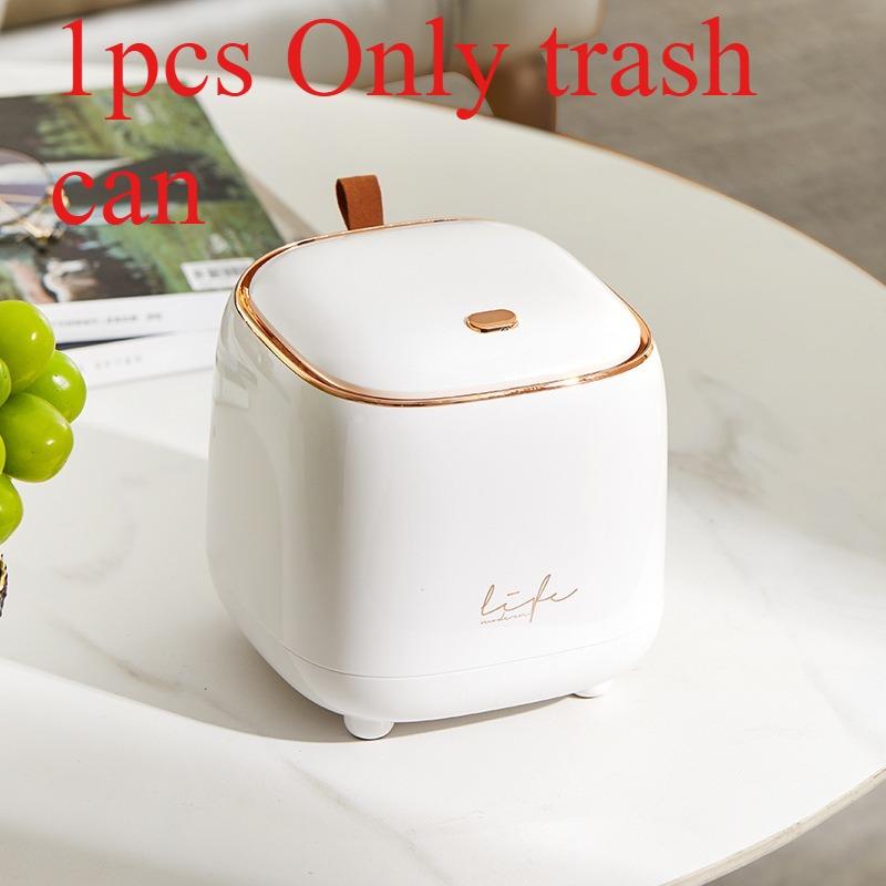 1pcs Desktop Trash Can Pop-top Mini Storage Bin Press-type Small Garbage Can Suitable for Daily Household Storage