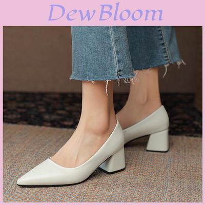 Low Cut Mary Jane High Heels With Thick Heel For Daily Office Wear