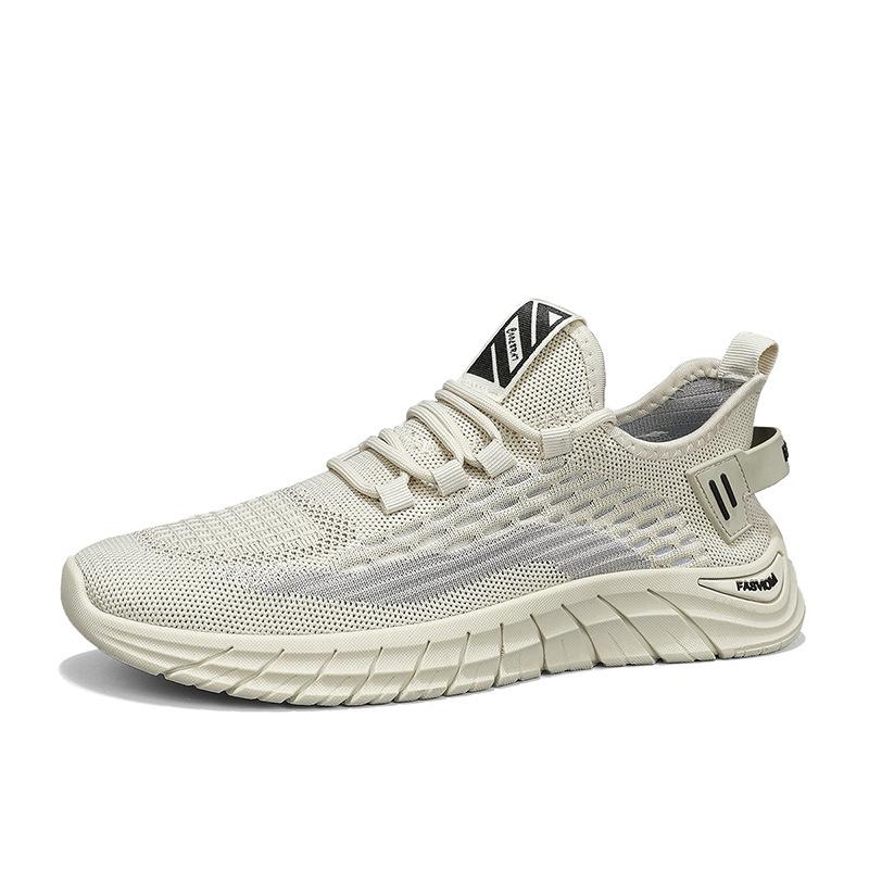 Spring New Men's Shoes Breathable Mesh Fly-woven Casual Shoes Versatile Running Sports Shoes Trendy Coconut Shoes
