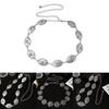 Vintage Boho Metal Waist Belt With Hollow Leaf Design For Summer Fashion