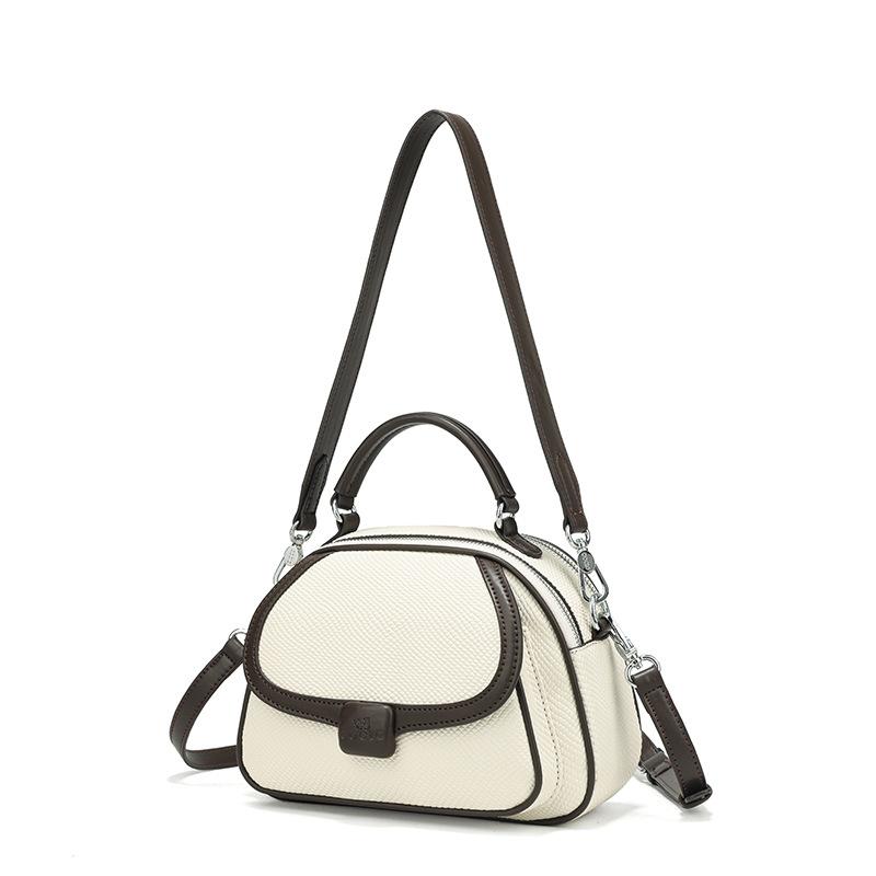 2025 New Luxury Snake Pattern Fashion Versatile Casual Commuting Large Capacity Handheld Small Round Bag Shoulder Crossbody Bag