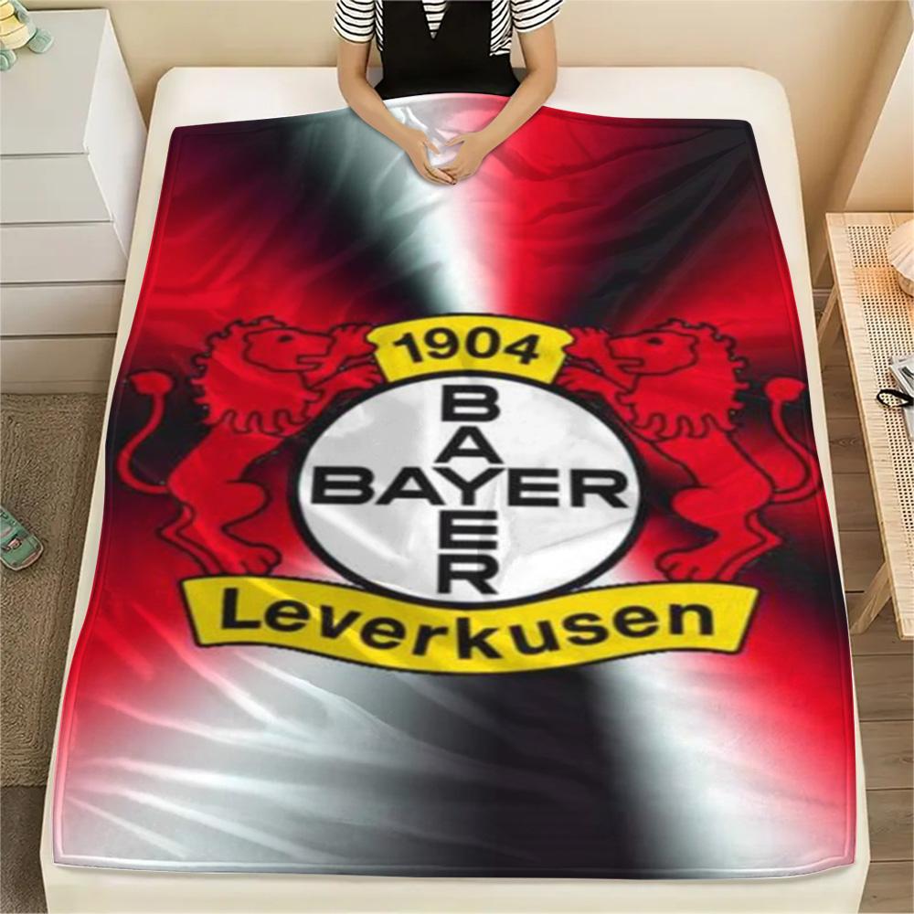 1Pc Bayer Leverkusen Print Flannel Blanket High Quality Warm Comfortable Cover for All Seasons Perfect for Gifts Home Decor