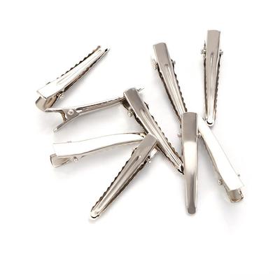 Women For Girls Fashion Silver Single Prong Alligator Hairpin Hair Clips Hairdressing Styling Tools