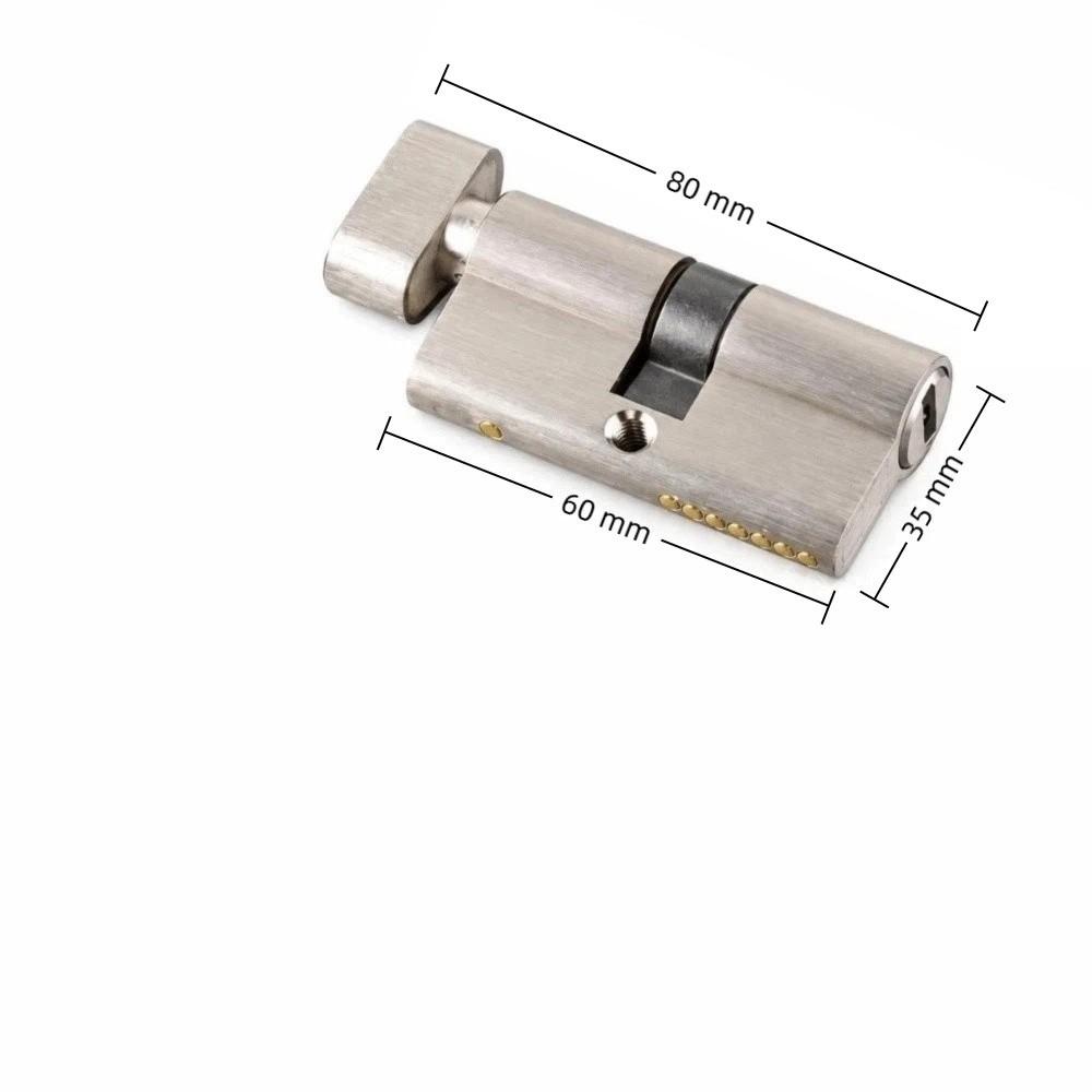 with 3 Keys Door Lock Cylinder Silver Door Lock Core Sturdy Home Door Lock Interior Door Lock Swap