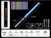 Dual RGB 15-Color Metal Lightsaber Toy - Star Wars Force Laser Sword for Dueling