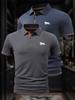 2pcs-Y416 Men's Polo Shirt - Business Quick-Dry Short-Sleeve Summer Lapel Color-Block Men's Work Shirts