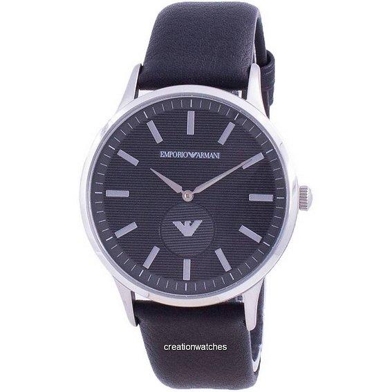 Emporio Armani Renato Кварцевые мужские часы с черным циферблатом AR80039 чёрный