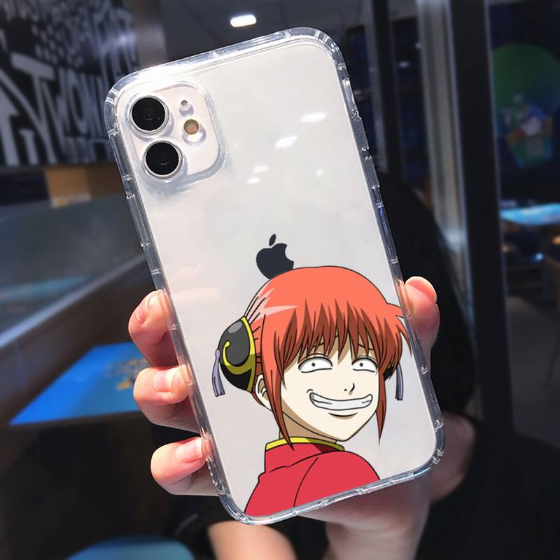 Kagura Gintama Anime lustige Telefon Fall Transparent weiche Für iphone 12 11 13 7 8 6 s plus x xs xr pro max mini
