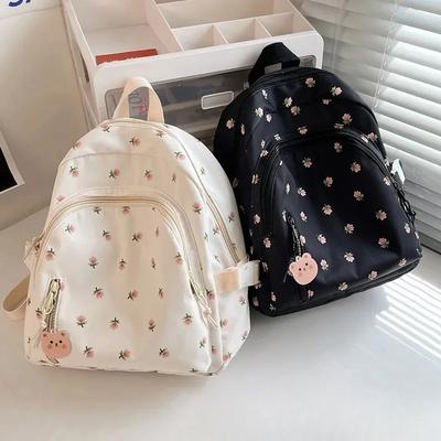 Travel Backpack Spring Backpack Casual Floral Prints Women Backpack Girls Bookbags Large Capacity Students School Bags