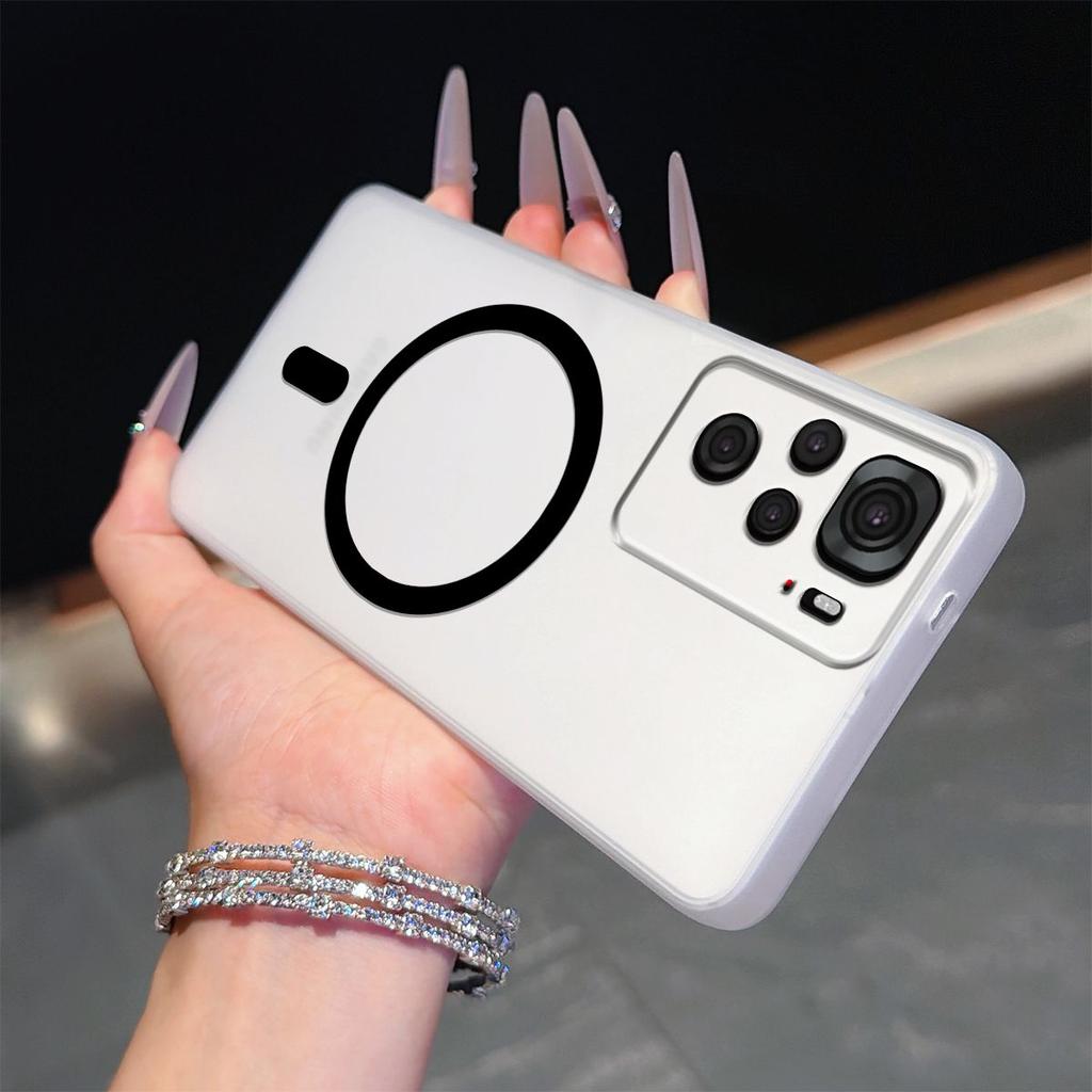 Frosted Semi Clear Magnetic Phone Case for Xiaomi Redmi Note 10S 4G,10 4G,POCO M5s Soft TPU Shockproof Cover