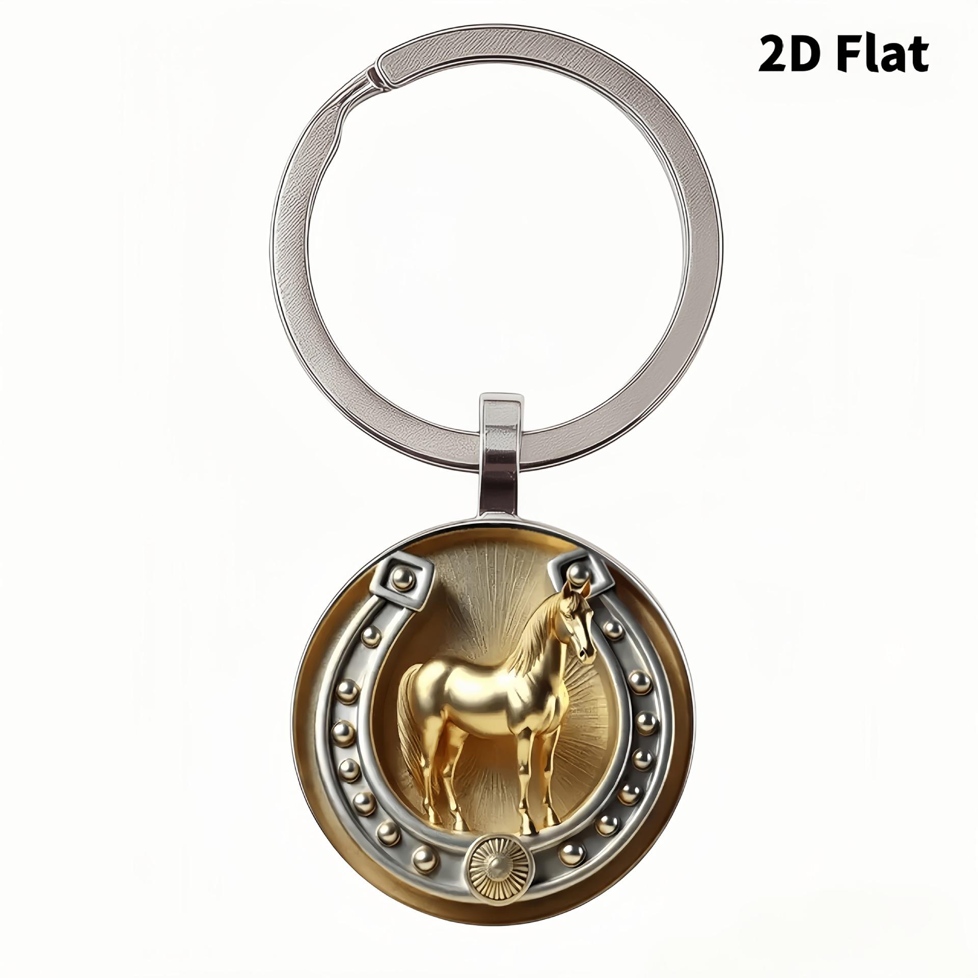 Ретро брелок для ключей с лошадью, подкова и подвеска с лошадью, золотой брелок с лошадью на удачу, подарок для мужчин, женщин, любителей лошадей XK-YSK03