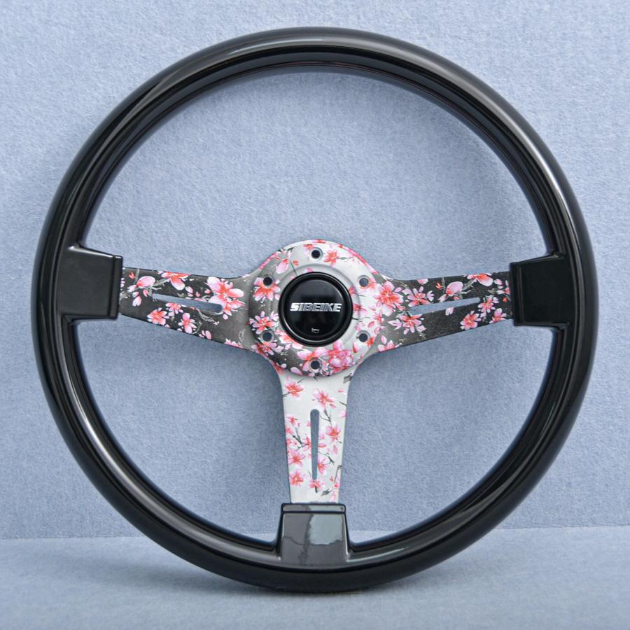 14inch 350mm Pink Flower JDM Universal Racing Sports Steering Wheel Car Accessories