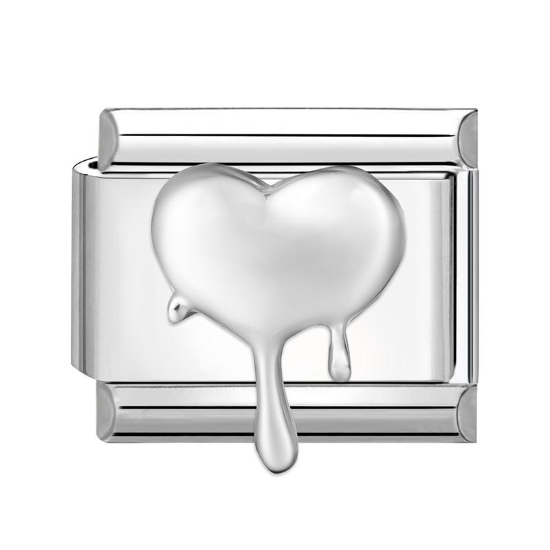 Y2K Heart Bow Knot Star Moon Butterfly Zircon Daisy Cross Italian Charm Links Fit 9mm Stainless Steel Bracelet DIY Making Gifts