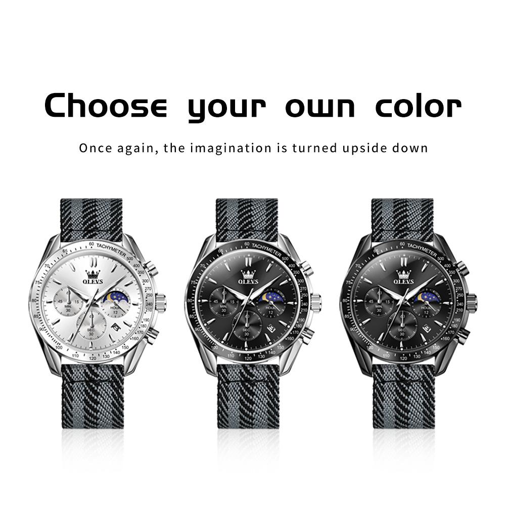 OLEVS Brand Multifunctional Quartz Watch Night Light Men's Watch 3630