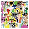 110 Incredibox Sprunki Cartoon Rhythm Stickers: Journal, Stationery, Water Bottle, Computer - Waterproof
