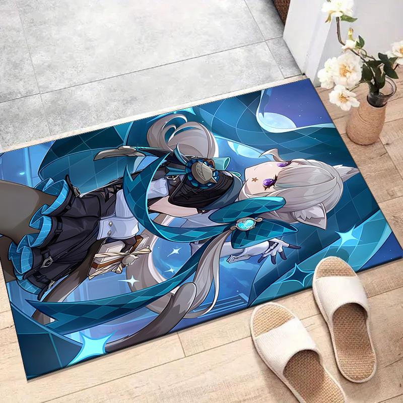 1pc Genshin Impact Lyney Lynette Design Printed Area Rug Carpet for Bedroom Living Room Home Decor Rugs Mat Non Slip Mat Rug for Bedside
